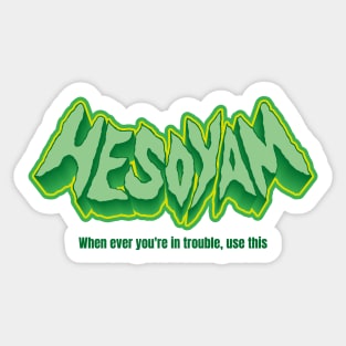 Hesoyam Cheat code word lettering art Sticker